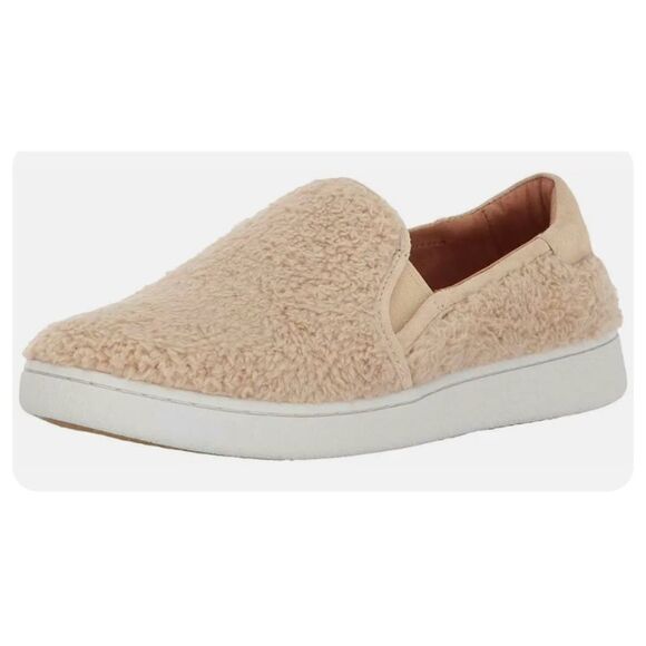 UGG Ricci beige shearling leather pull-on sneakers - Picture 2 of 10